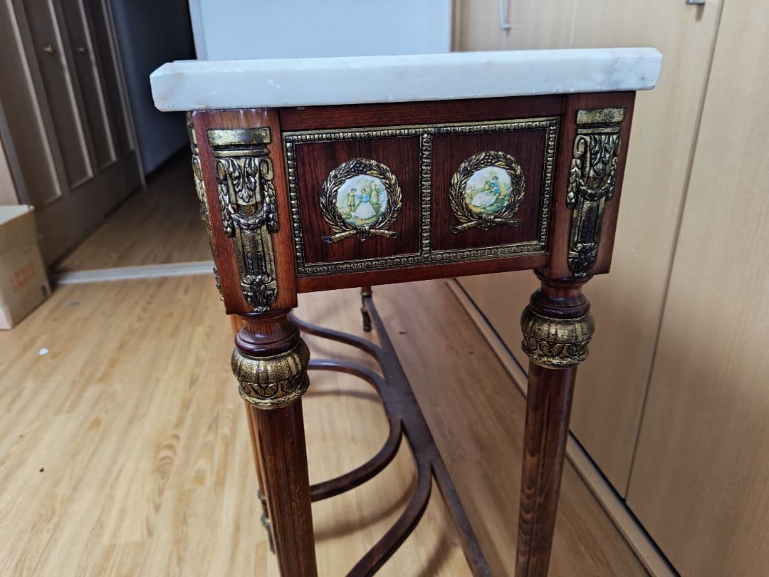 ◼️◼️◼️スペイン製、鋳物使用、高級コンソールテーブル、50万、検索マリネール