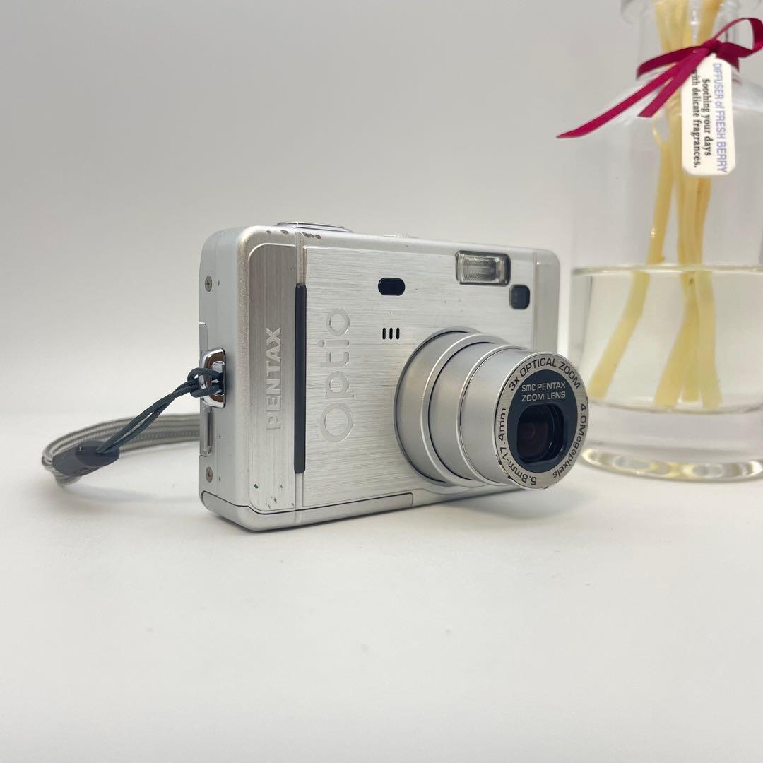 スマホ転送OK✨PENTAX Optio S40✨動作確認済 単三電池 可愛い♪