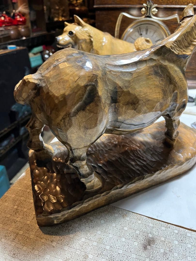 馬の木彫り、木彫りの馬、道産子馬木彫り、道産子馬、北海道の馬、番場馬