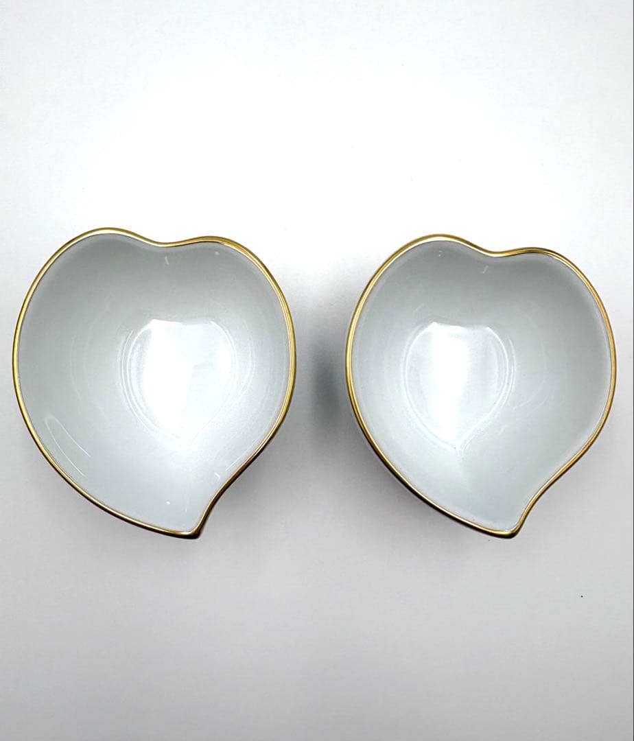 ヘレンド　ハート　小物入れ　ボンボン入れ　小鉢　アポニーターコイズ　ピンク箱付き