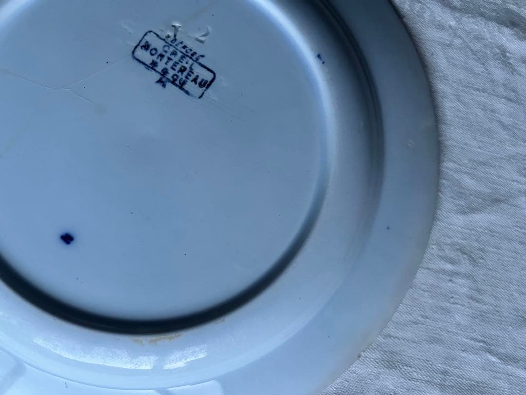 Japon Creil montereau ジャポニズム　藍色　フランス