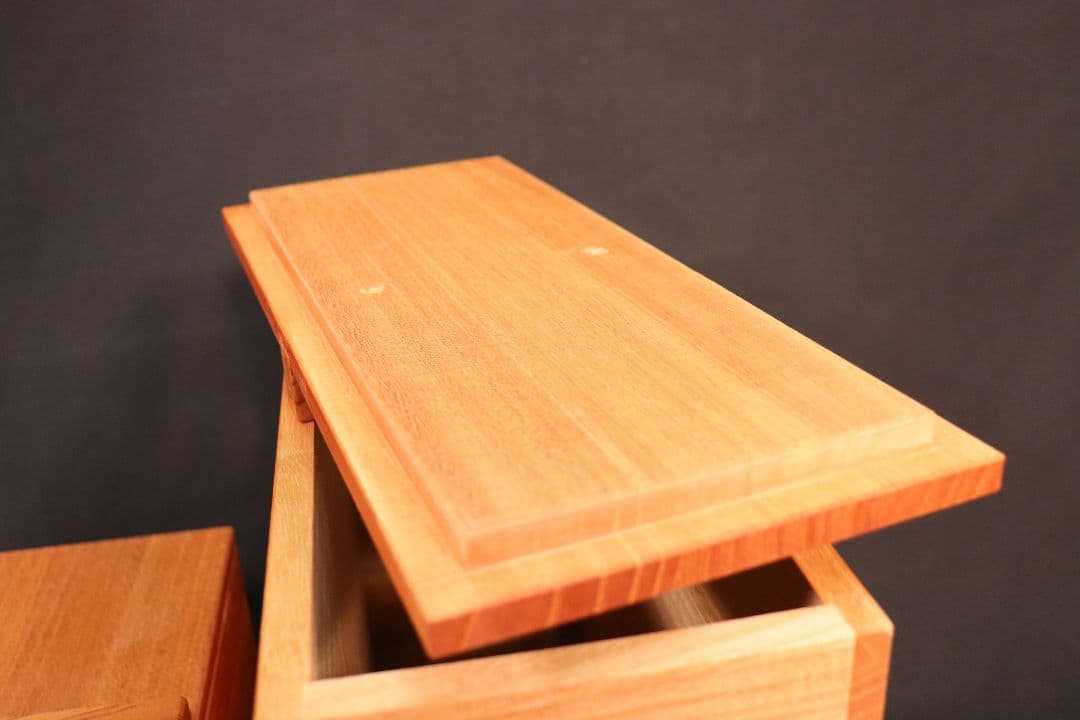 【10キロ用】スリムタイプの桐米びつ　柿渋塗り 国産 けやき