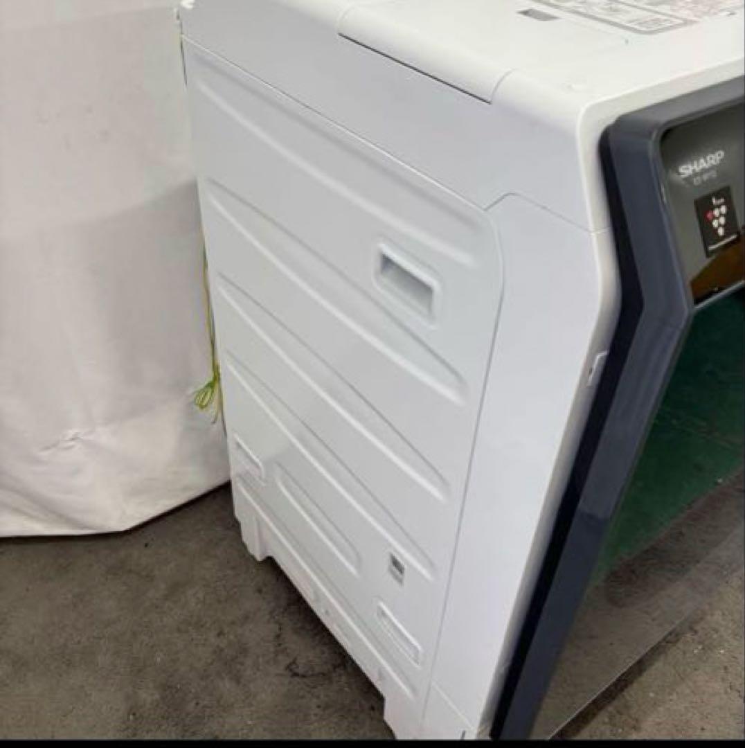 77　設置無料　ドラム式洗濯機　SHARP　11キロ　安い　左開　中古　綺麗