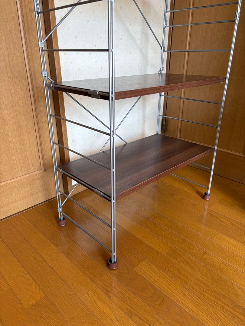 まるさん専用 ウッドシェルフ　オープンシェルフ 4段 棚ブラウン