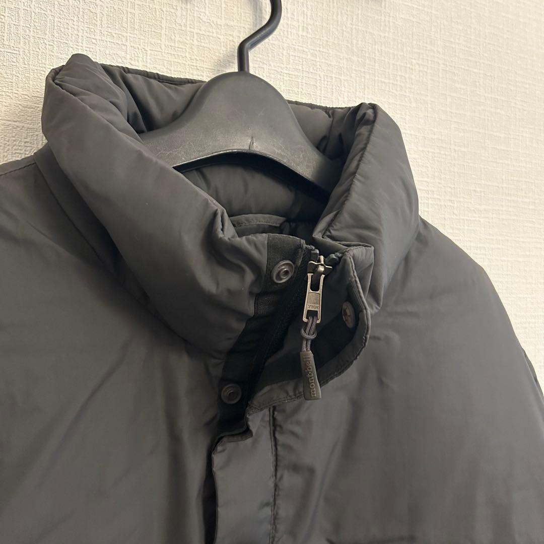 mont-bell トラベルダウンコート/ダウンジャケット/L/BLK収納袋付き