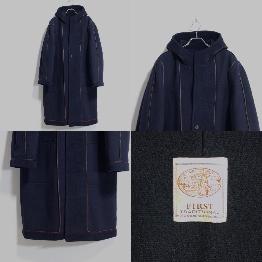 超極上品 ムーアブルックカットパイル ダッフル Fトラディショナル 紺 38