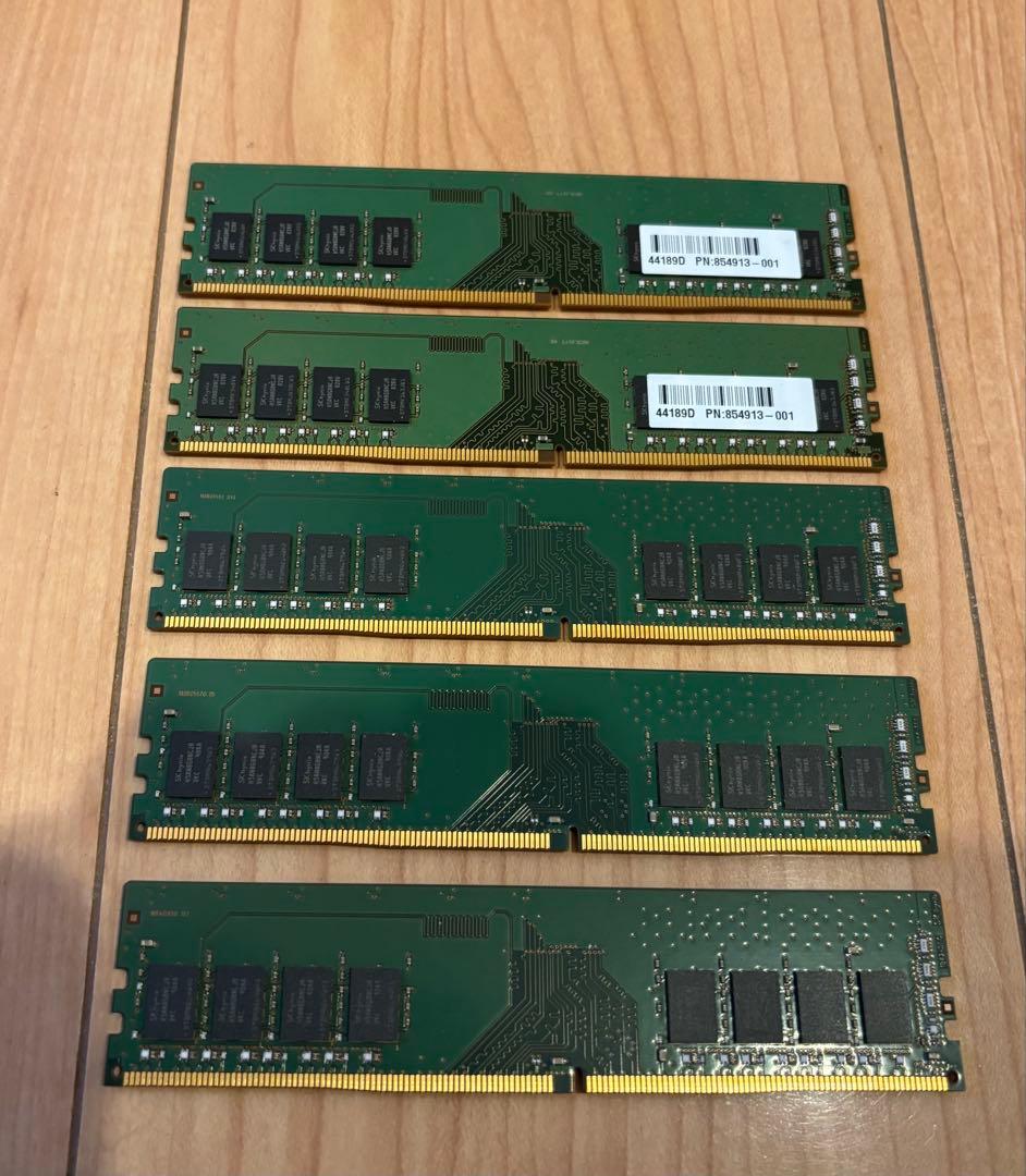 SKhynix 40G （8GB×5枚) PC4-2666V-UA2-11メモリ