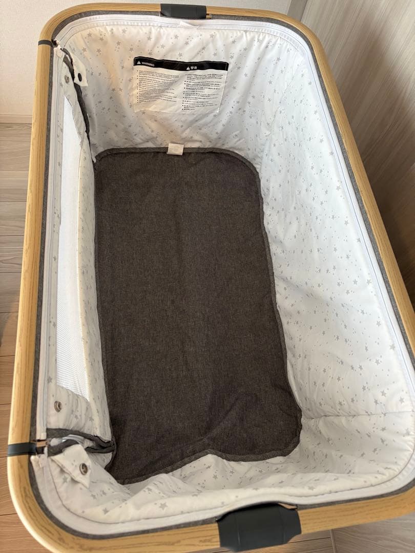 【美品】2023年購入　HZDMJベビーベッド グレー