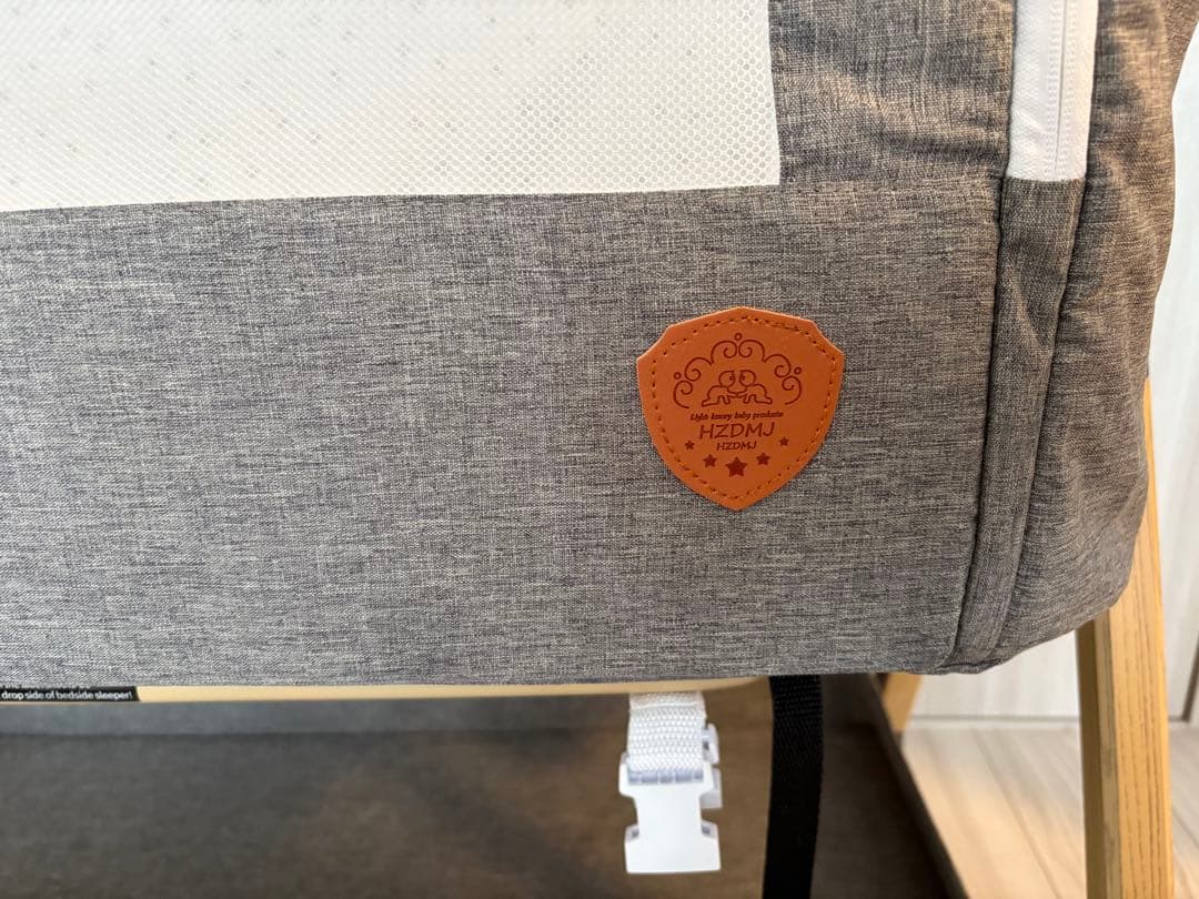 【美品】2023年購入　HZDMJベビーベッド グレー