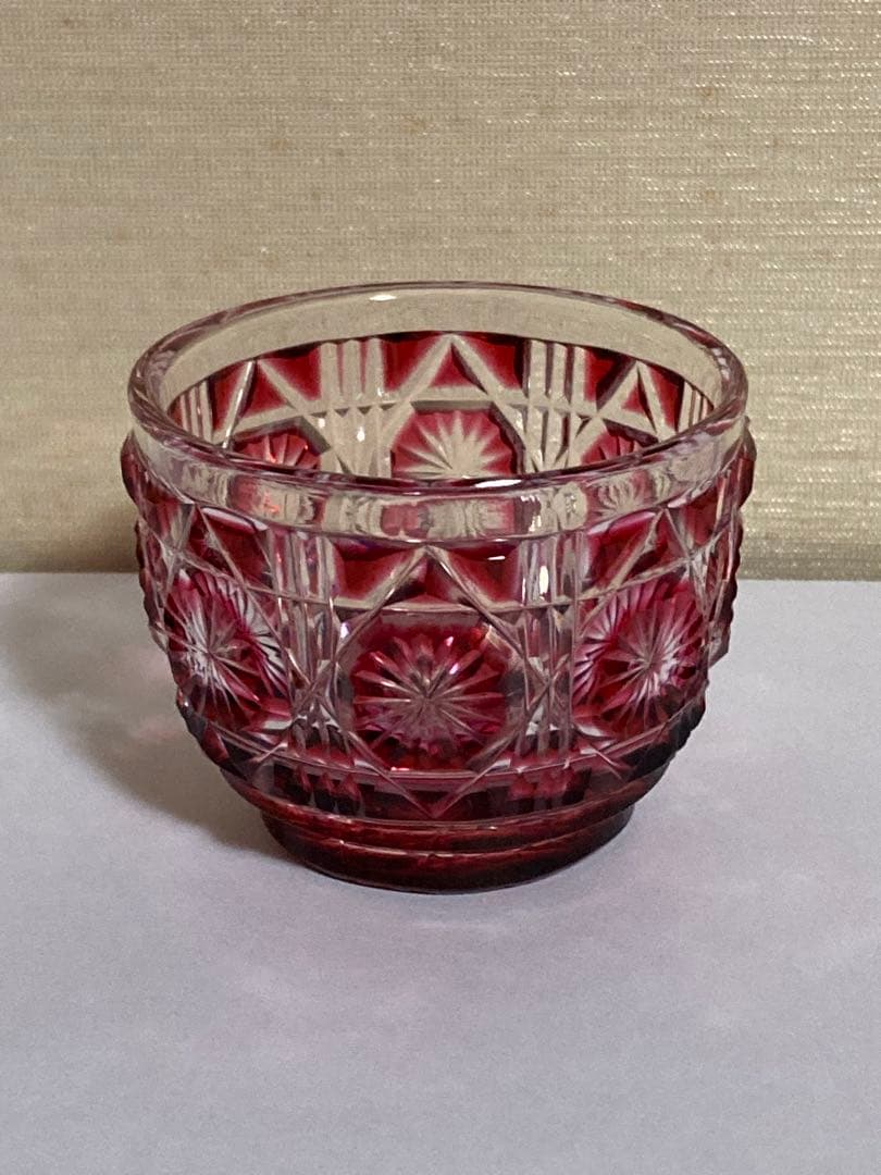 復元　島津　薩摩切子（金赤）