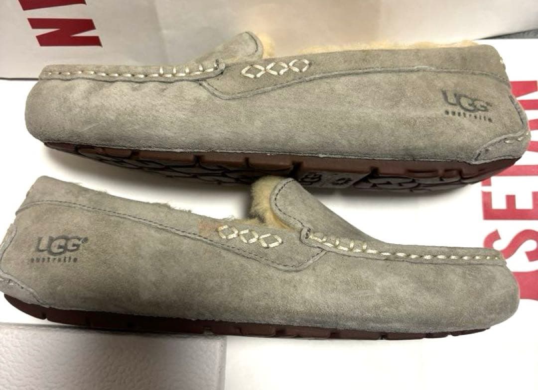 新品 UGG ANSLEY アンスレー モカシン グレー 24cm アグ