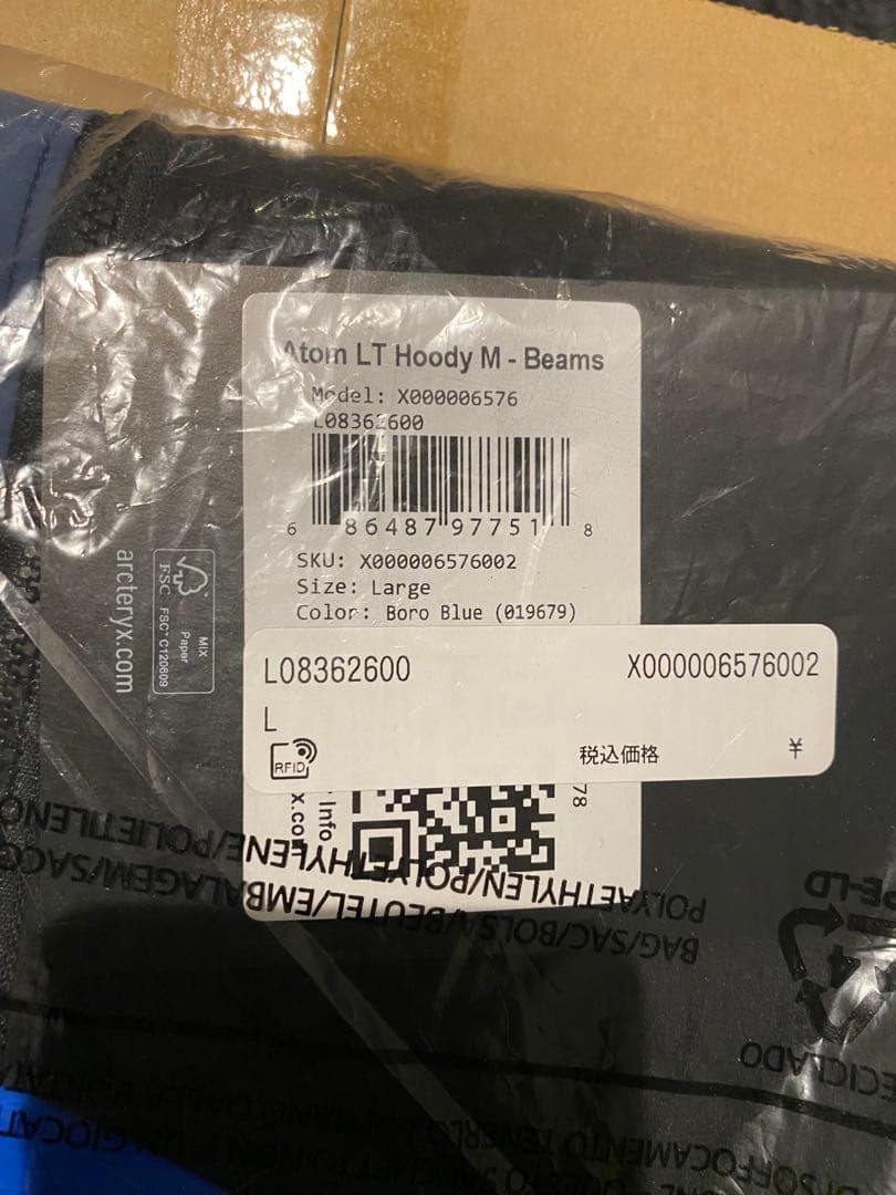 ARC'TERYX × BEAMS Atom LT Hoody Lサイズ