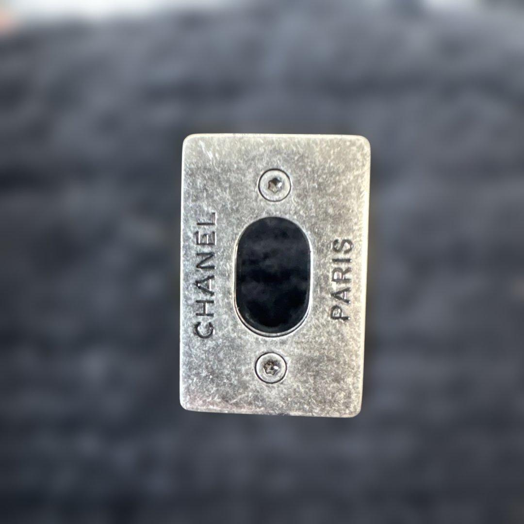 シャネルCHANEL14番台ラビットファー ツイードチェーンマルチカラー