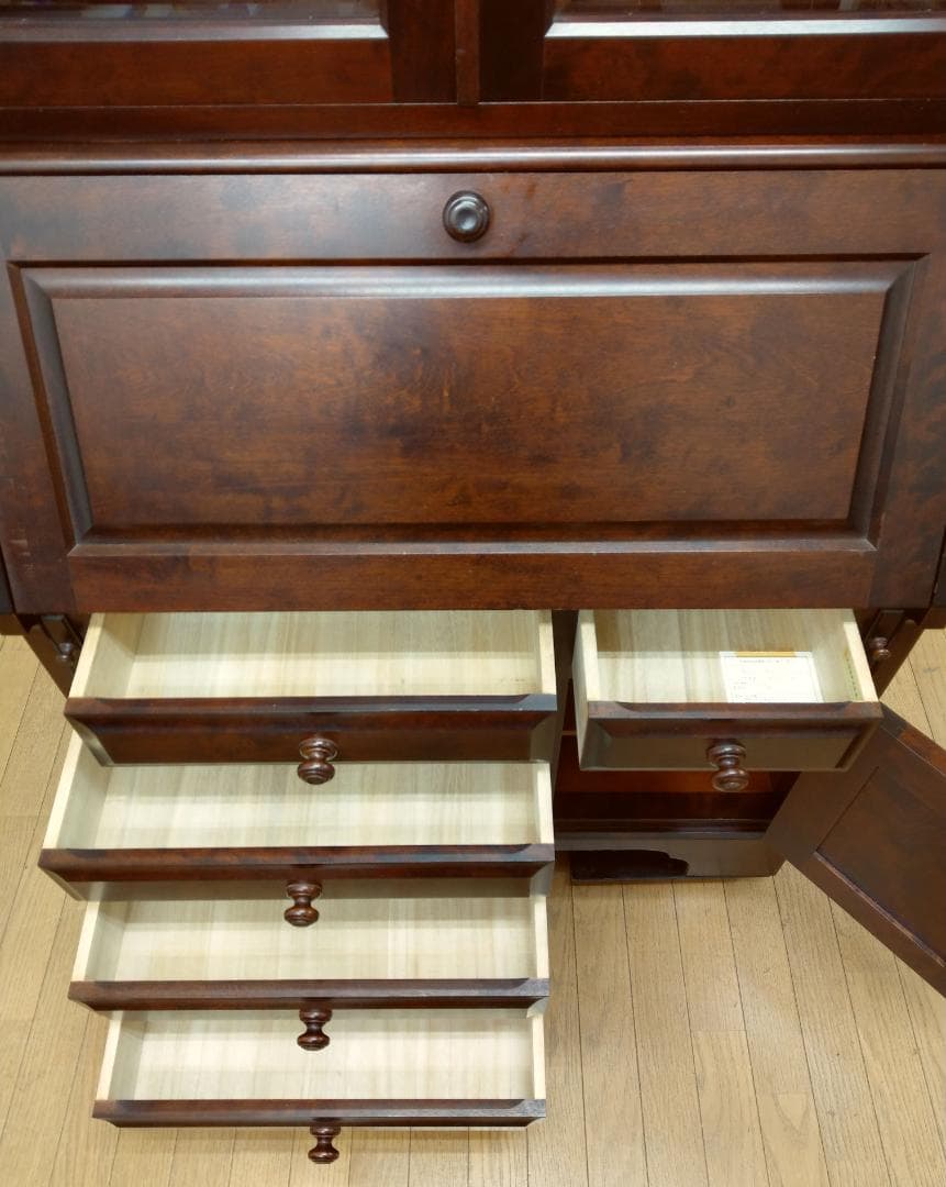 北海道民芸家具(クラレインテリア) 木製 カバ材 無垢 ライティング ビューロー