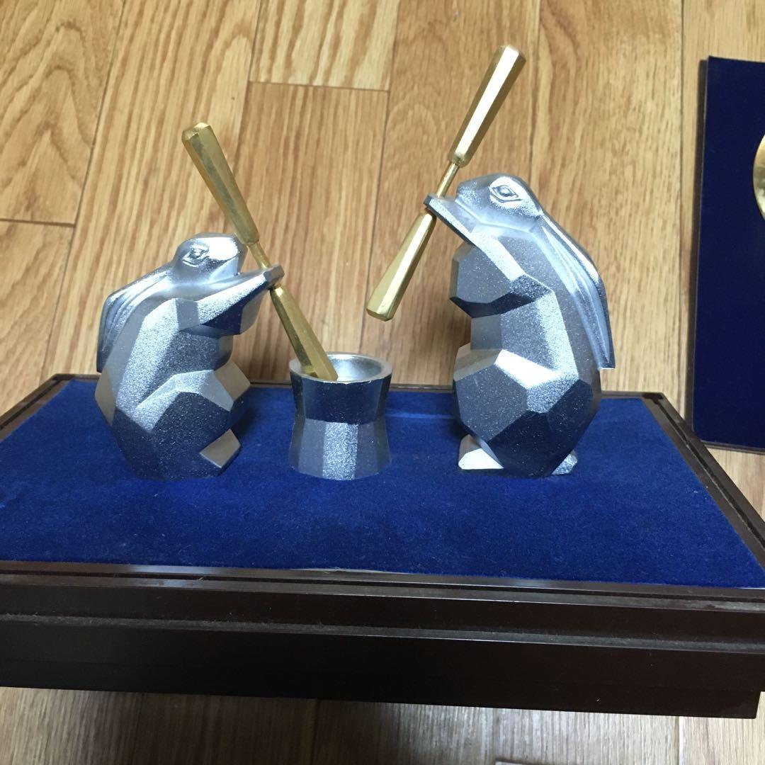 1144 餅つきうさぎ 月ウサギ 置物