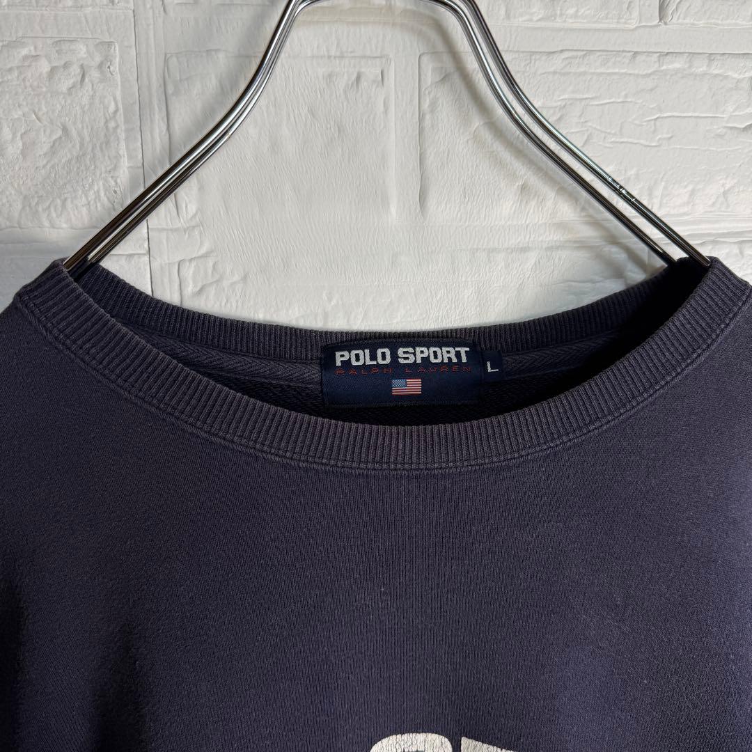 【激レア】 POLO SPORT 胸ロゴ スウェット トレーナー フェード