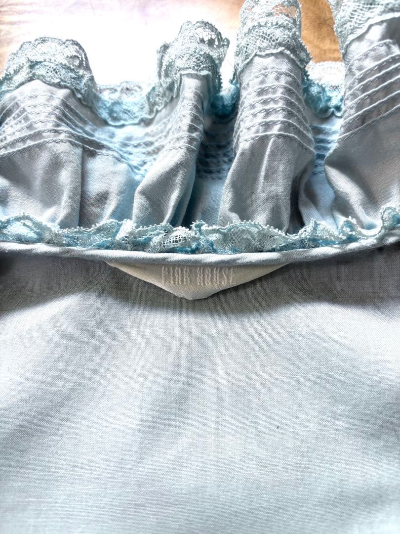 ピンクハウス　フリル　ピンタック　ブラウス　リボン