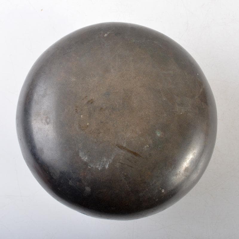 中国　古銅宣徳銅　饕餮文　建水　茶こぼし　M　R5895