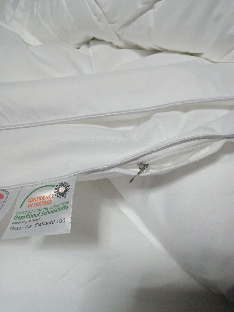 ホワイトキルティングポーランド產甲州羽毛掛け布団 ダブルサイズ180×220cm