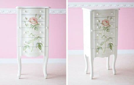 要問い合せ♥️ドレッサーとアクセケースが合体♥️薔薇家具　収納家具　鏡台　2色