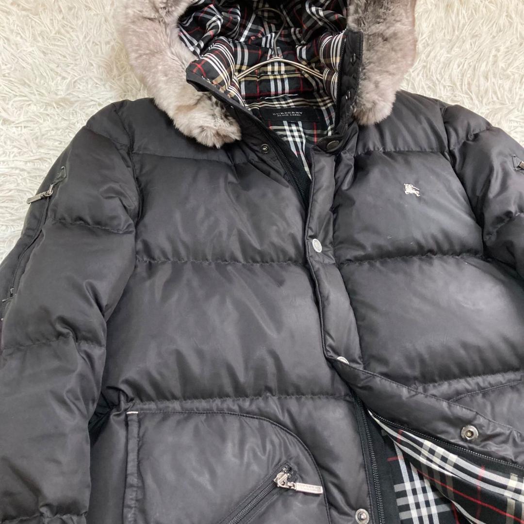 17430✨Y2K バーバリーブラックレーベル 3way ファーダウンジャケット