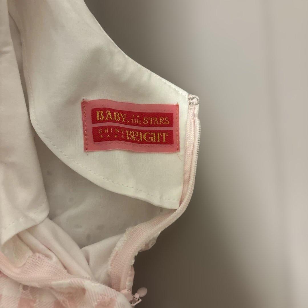 BABY マーガレットのprésageギンガムジャンパースカート　ヘアクリップ付