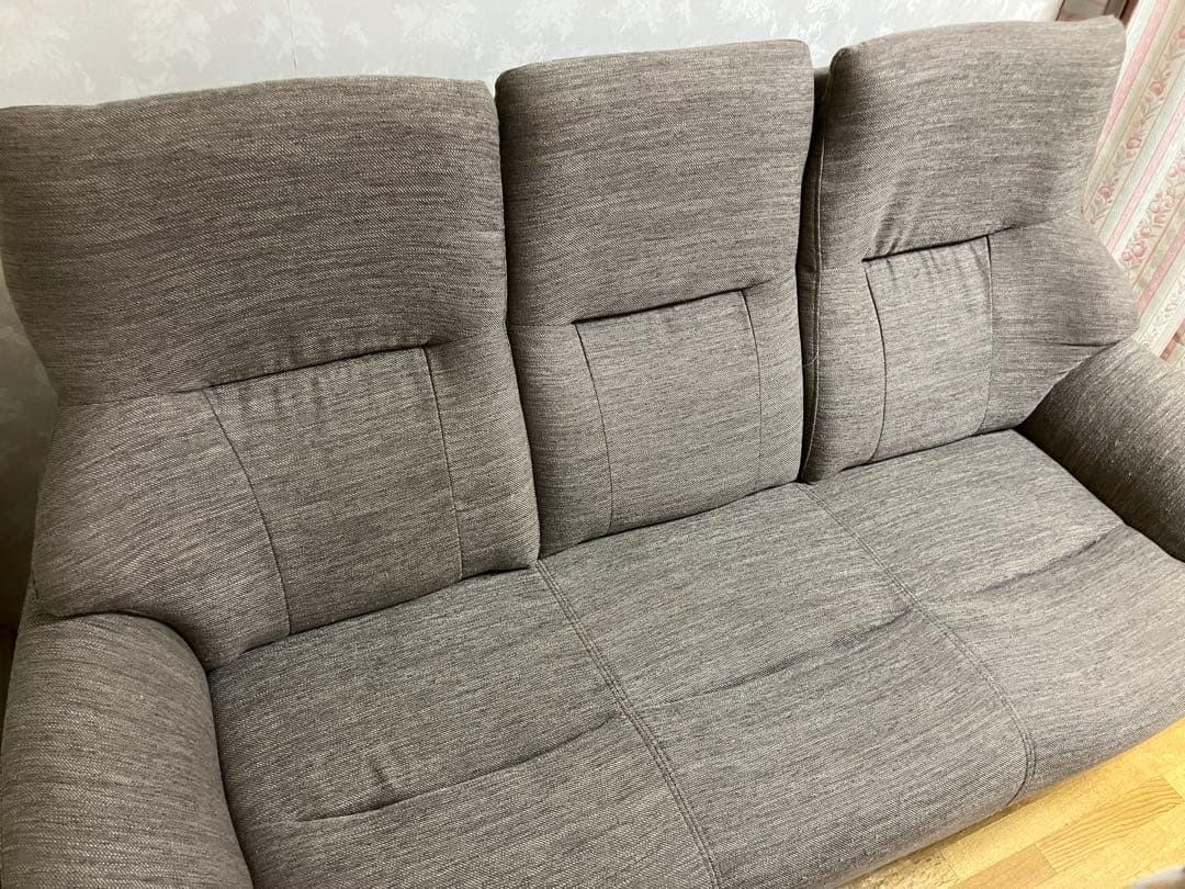 ニトリ ３人掛けファブリックソファ KOTEI3 DR-DMO 直接引取限定