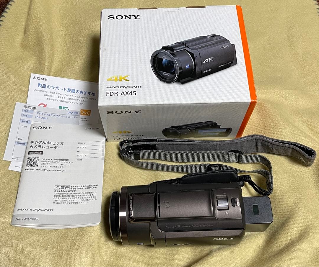 【完品の美品】SONY ハンディカム 4K ビデオカメラ FDR-AX45