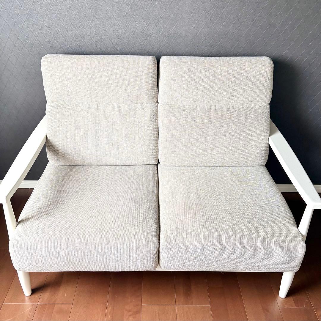 ニトリ✨️ 北欧風 2人掛けソファ ヒル2 ホワイトフレーム✨️