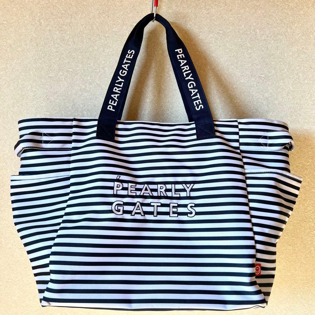 PEARLY GATES ロッカーバッグ　ストライプ　トートバッグ