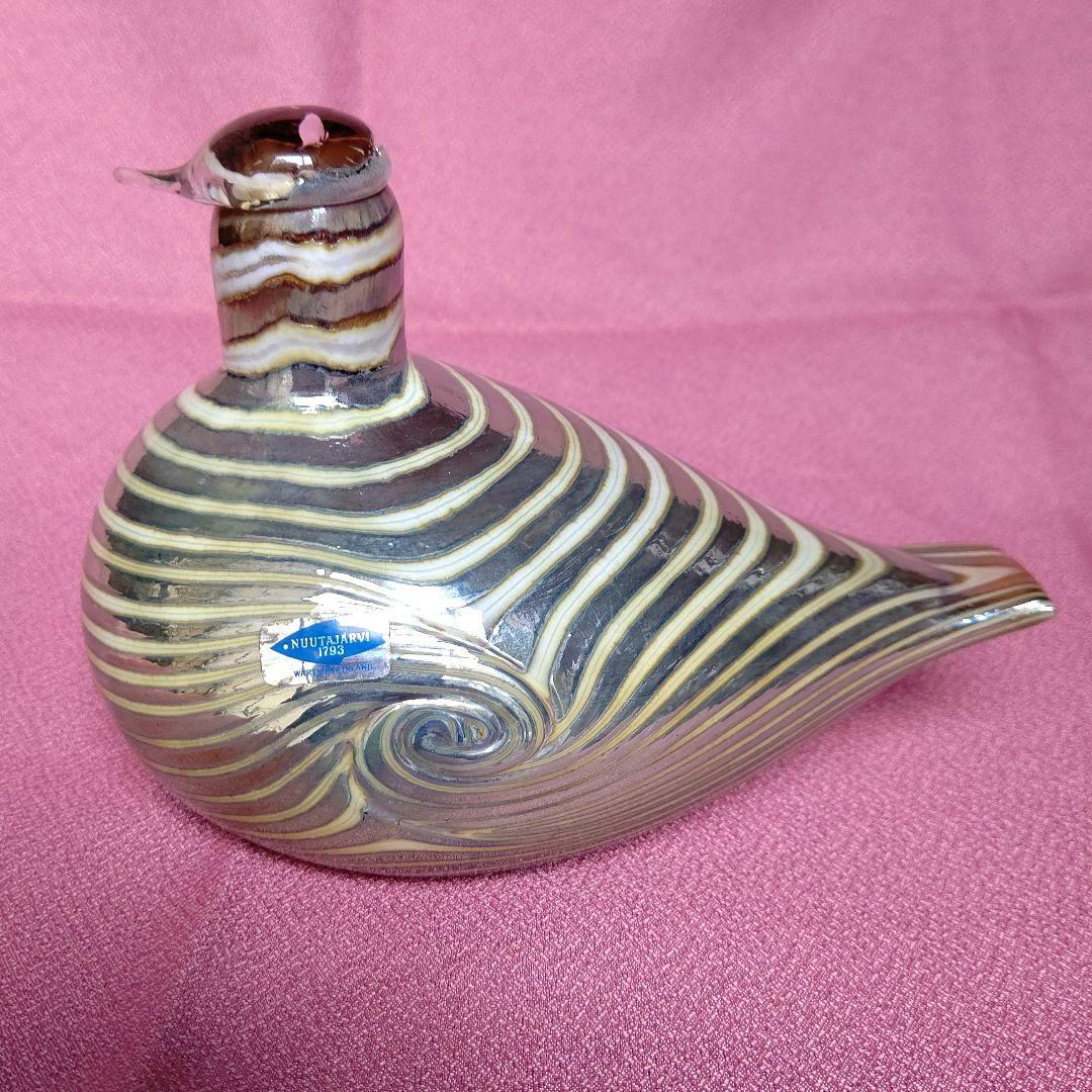 ヴィンテージ フィンランドのオイバ・トイッカ デザイン によるガラスの鳥の置物