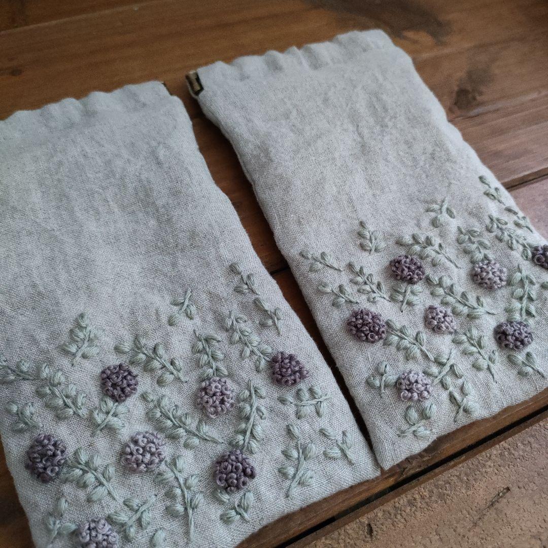【キャサリン　リネン刺繍】マルチクロス　メガネケース