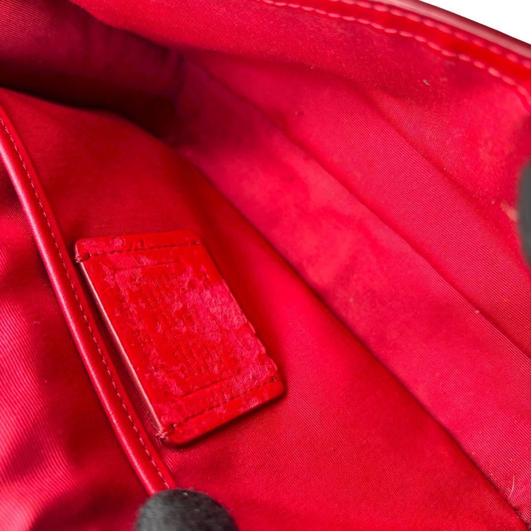 【美品】コーチ ウィズ ペニー ショルダーバッグ カメラバッグ クロスボディ 赤