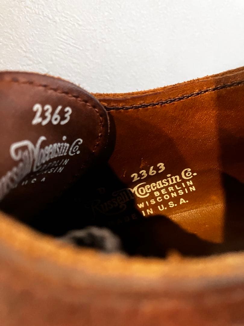 ラッセルモカシン　ブラウン　23.5〜24.0