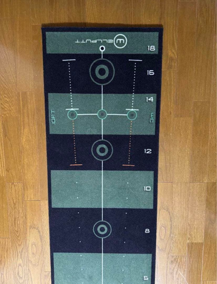 WELLPUTT パッティングマット 4m トレーニングガイド付きパターマット