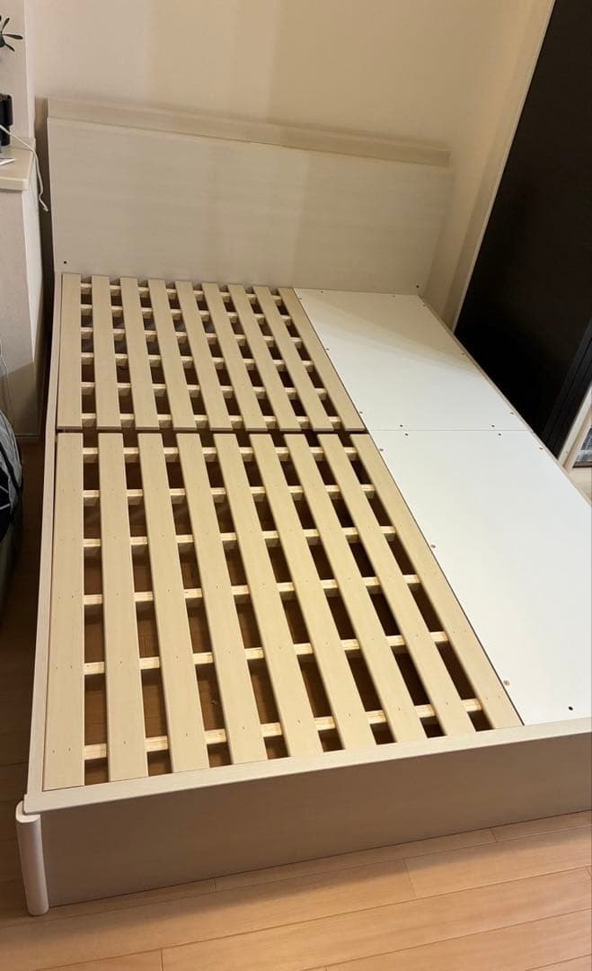 ニトリ ダブルベッドフレーム 収納付き NS-003 深型 すのこ WW