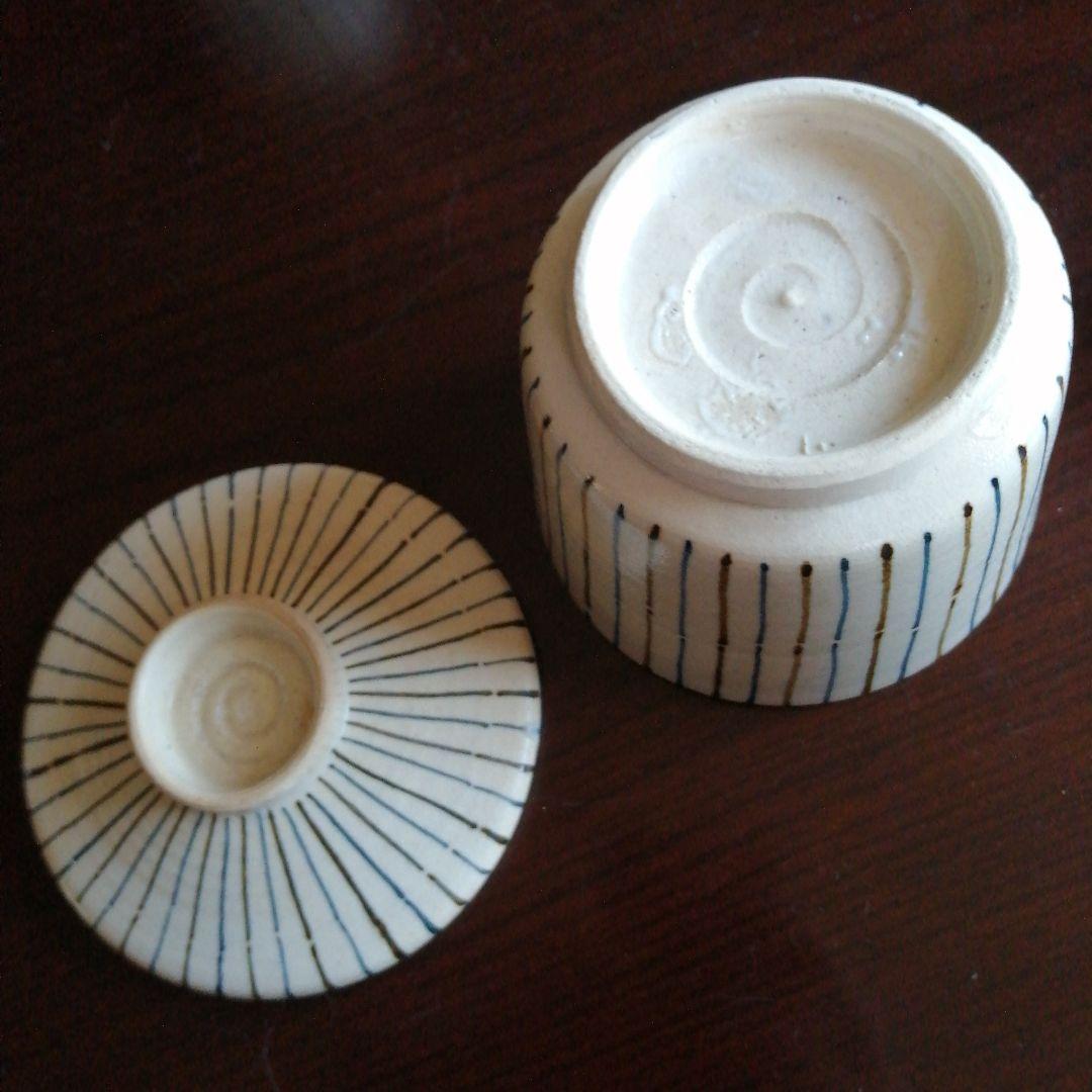京焼　むぎわら手蓋付碗　7客　10cm　大正～昭和初期