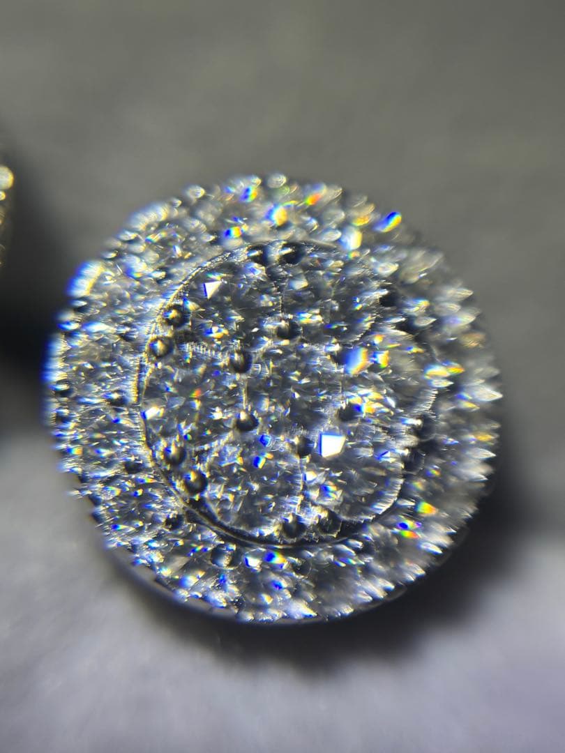 モアサナイト 10mm 丸型 両耳ピアス イヤリング