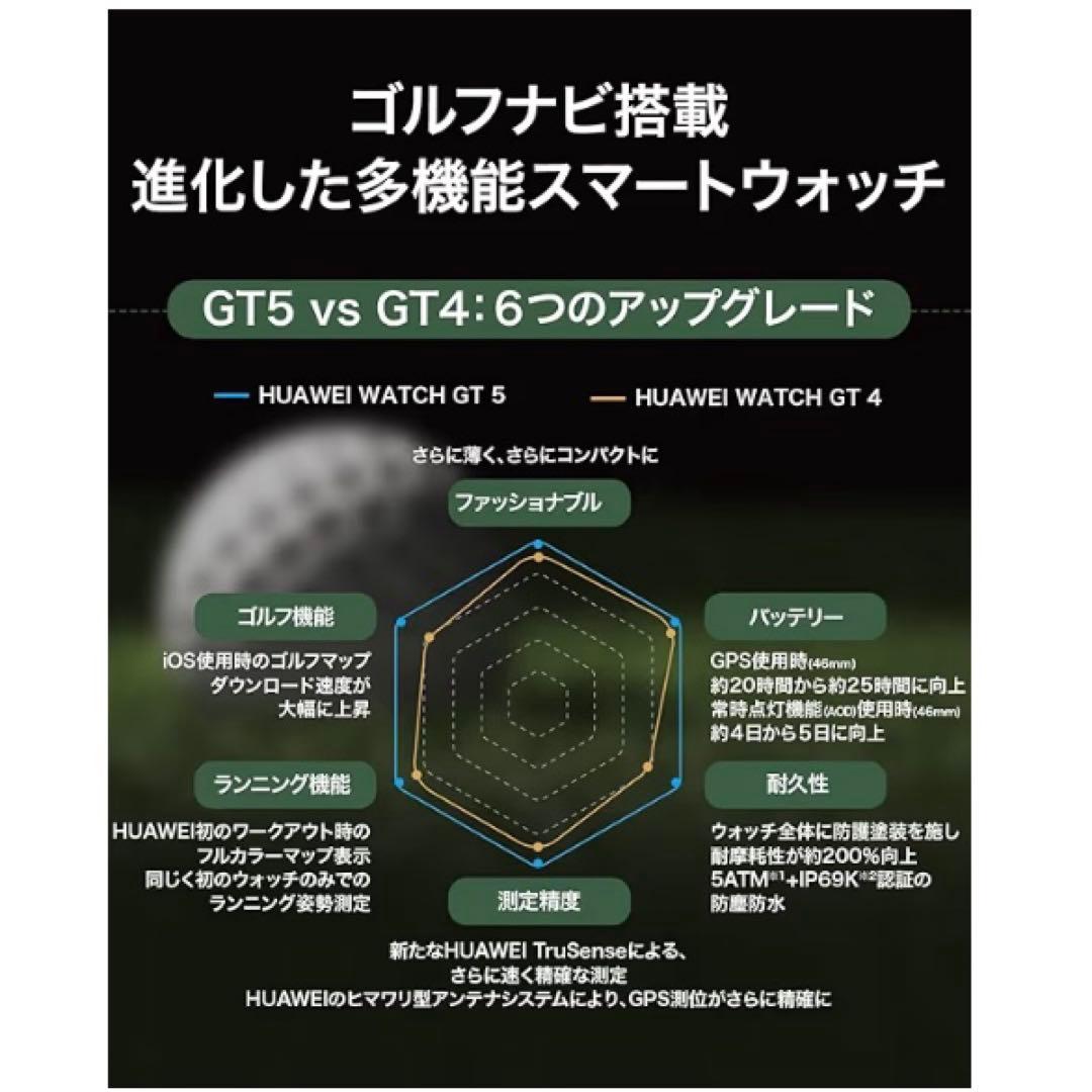 HUAWEI WATCH GT 5 46mm ブルー