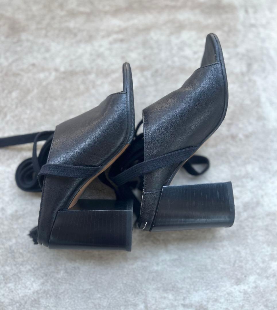 【美品】MM6 メゾンマルジェラ レザーレースアップサンダル　36サイズ