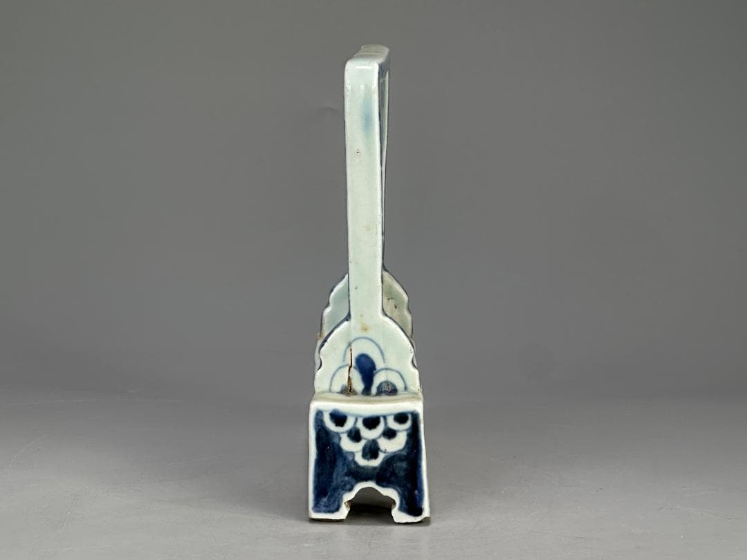 中国美術　明〜清時代　青花龍文硯屏　置物　時代　古物　唐物