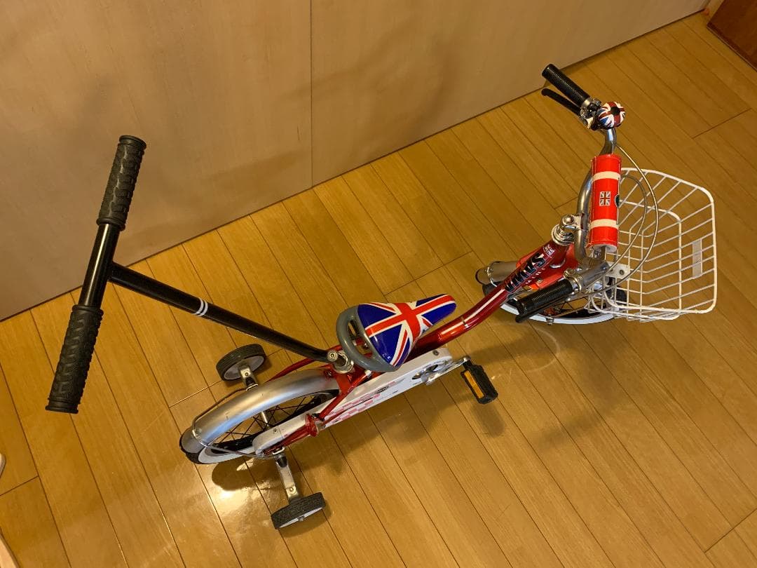 ミニ自転車１４インチ　手押し棒付き