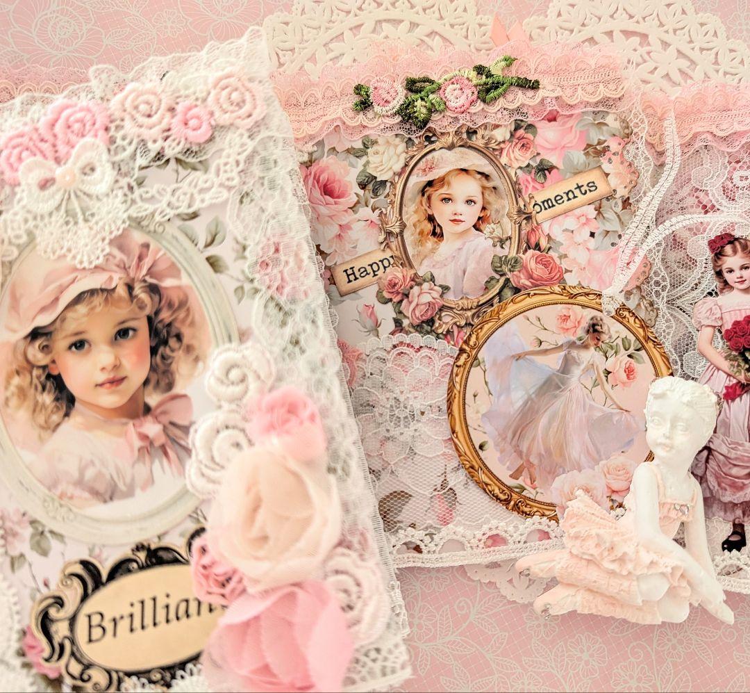 薔薇とレースのロマンチックスィートジャンクジャーナル*Brilliant*