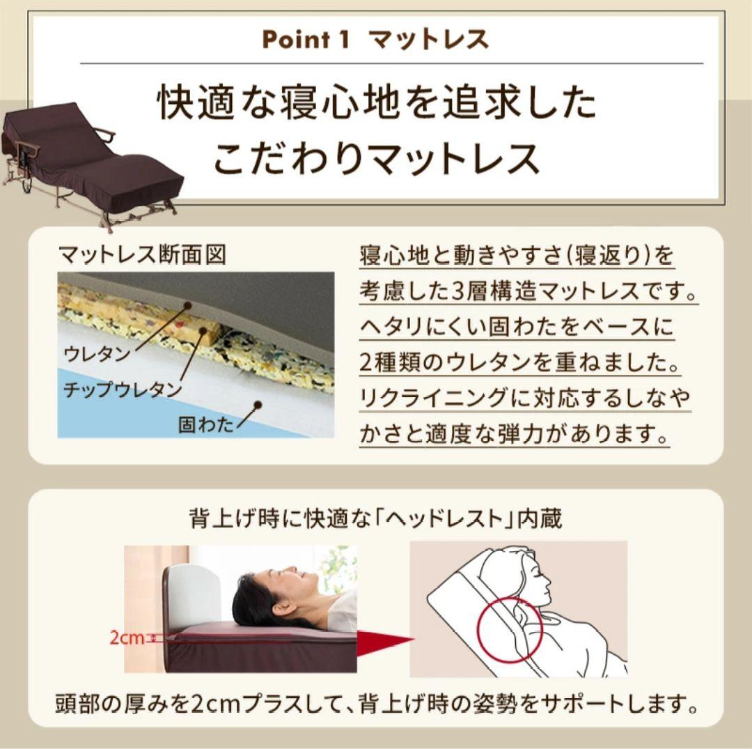 【ほぼ新品】 アテックス 電動リクライニングベッド（AX-BE721）