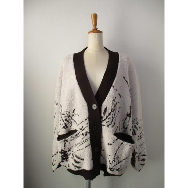 ayane アヤン ニットジャガードモフモフカーディガン