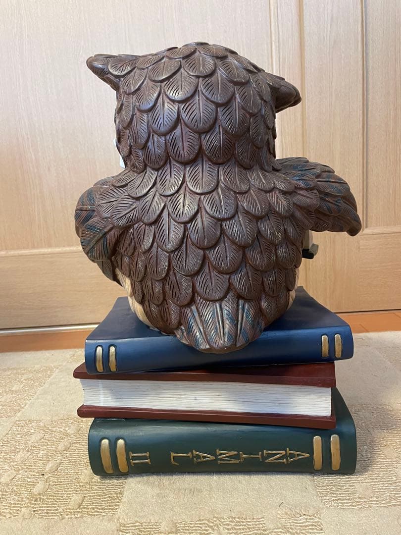 bigサイズ フィギュリン 読書フクロウ
