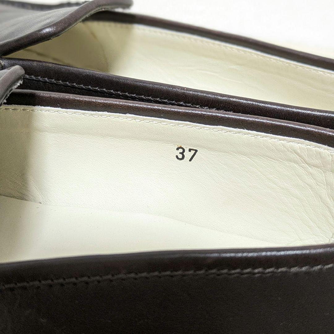 未使用級☆TOD‘S トッズ ローファー 本革 ダークブラウン 37