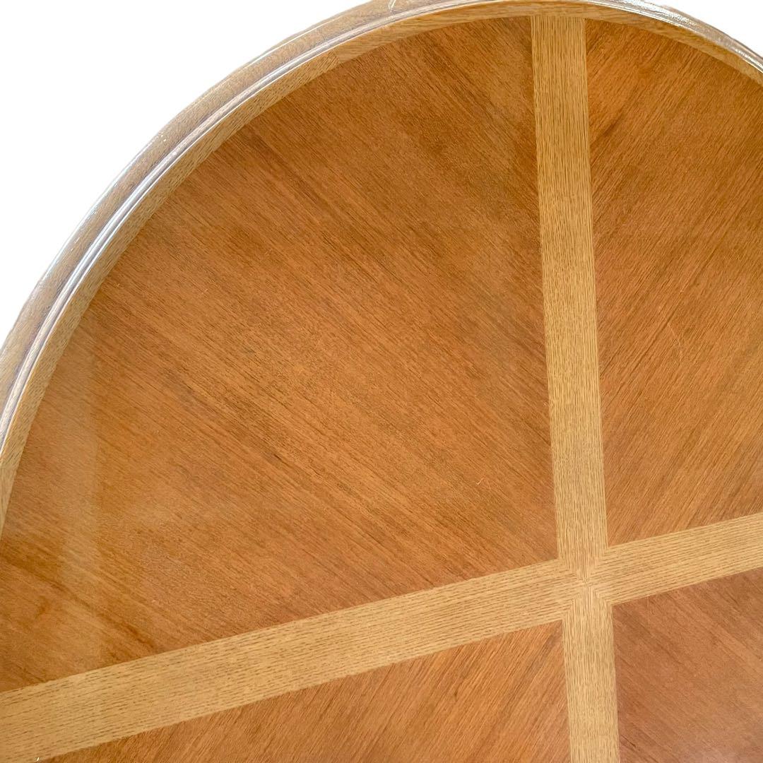 HR221 【希少ビンテージ】maruni 美しい螺旋柱　カービング　テーブル