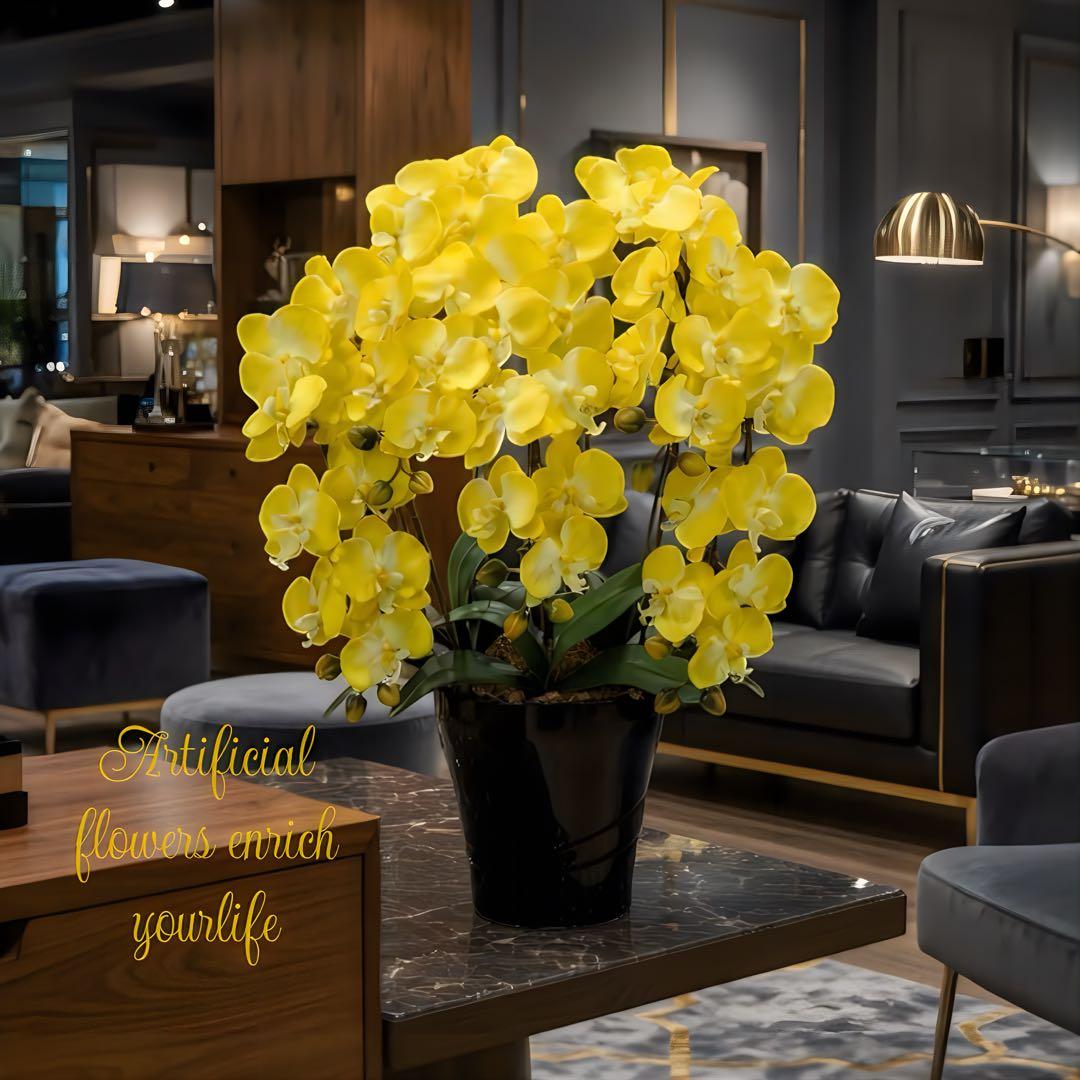 光触媒　人工観葉植物　ウォールグリーン　フェイクグリーン　クイーン胡蝶蘭5本立Y