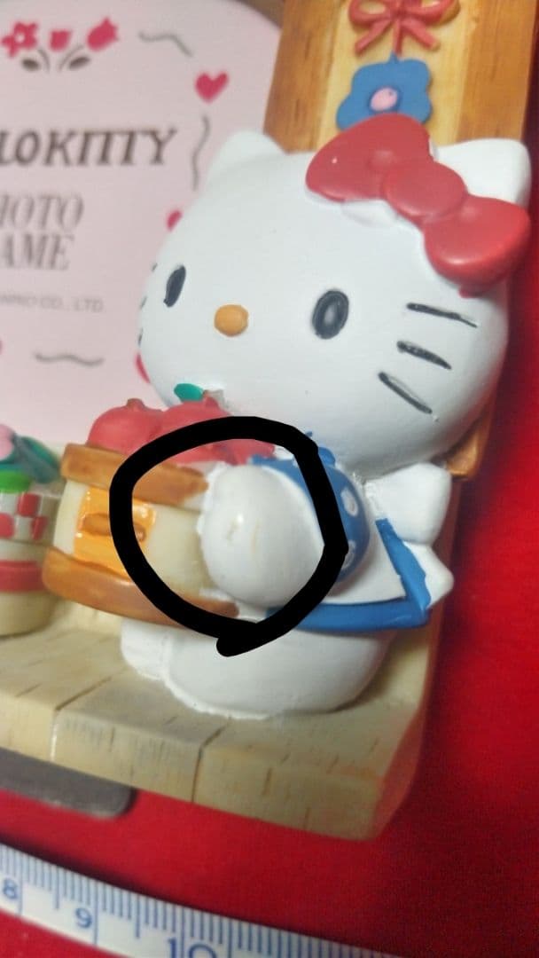 レア ハローキティ キティちゃん フォトフレーム サンリオ 陶器 ハート